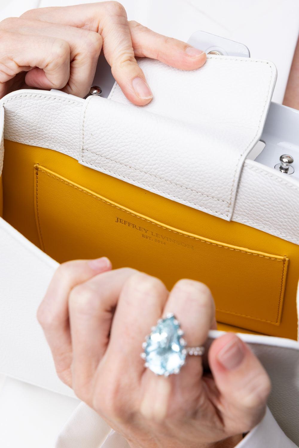 Andie Top Handle Bag - White-WHITE-HANDBAGTOP HANDLE-JEFFREY LEVINSON