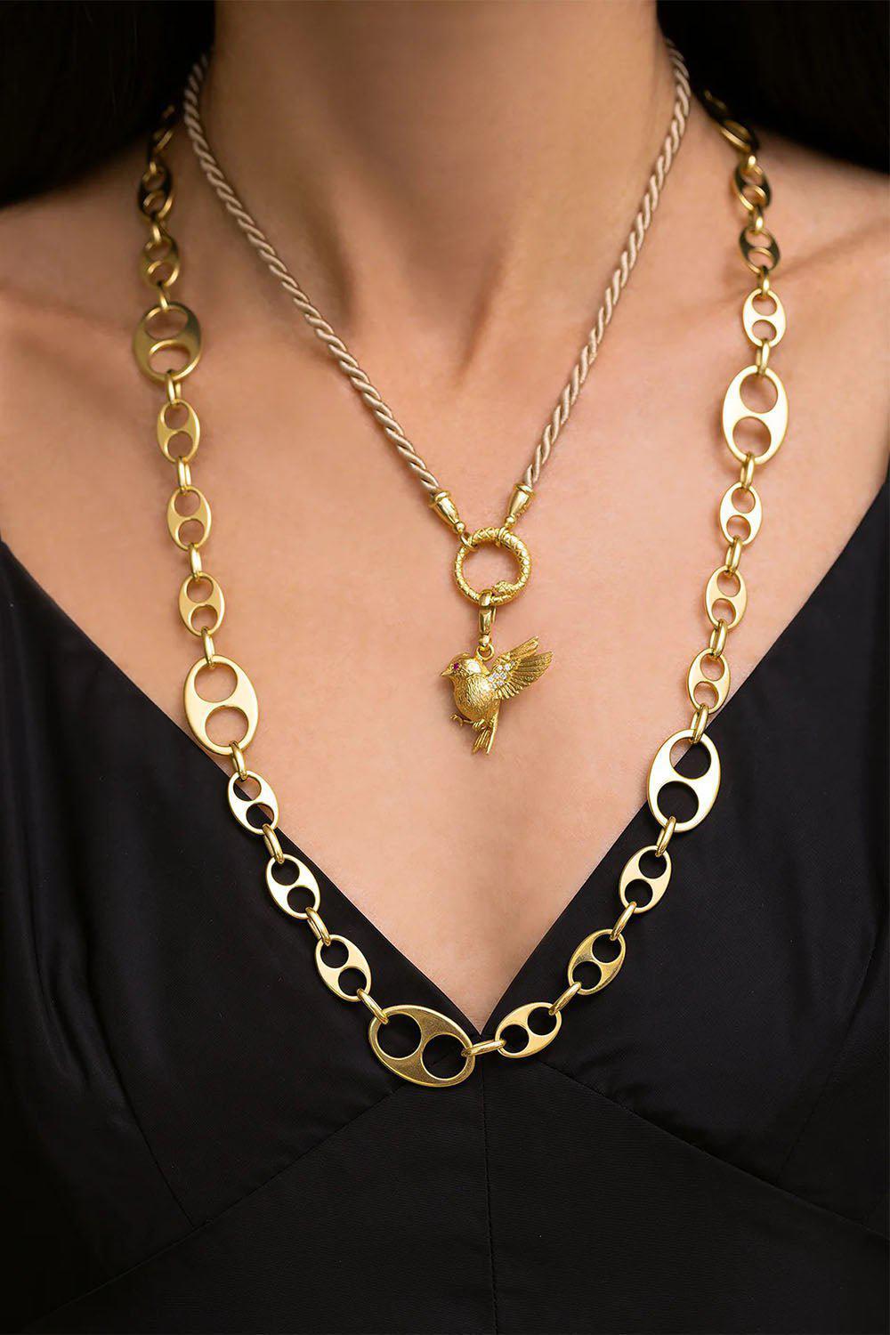 JENNA BLAKE-Swallow Charm-YELLOW GOLD