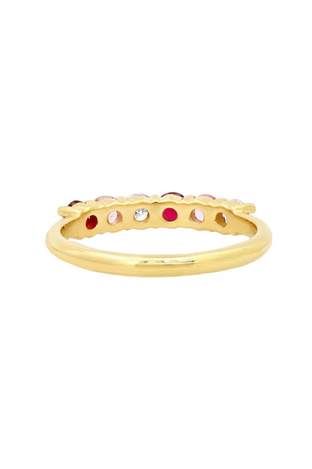 JENNIFER MEYER-Diamond Pink Sapphire Ruby Ring-YELLOW GOLD