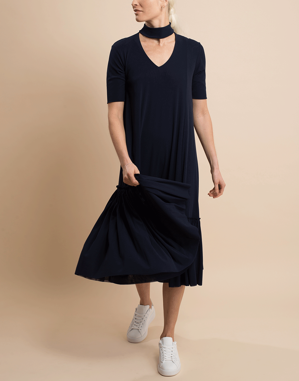JIL SANDER-A-Line Stretch Tulle Dress-