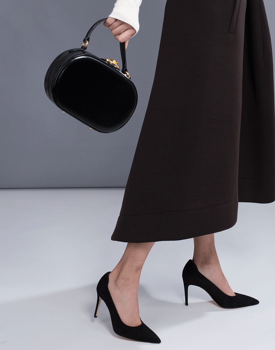 JIL SANDER-Jersey A-Line Skirt-CHOCOLAT