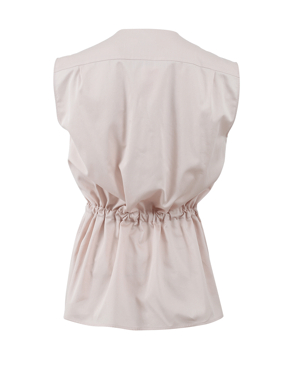 JIL SANDER-Ruffle Drawstring Waist Top-