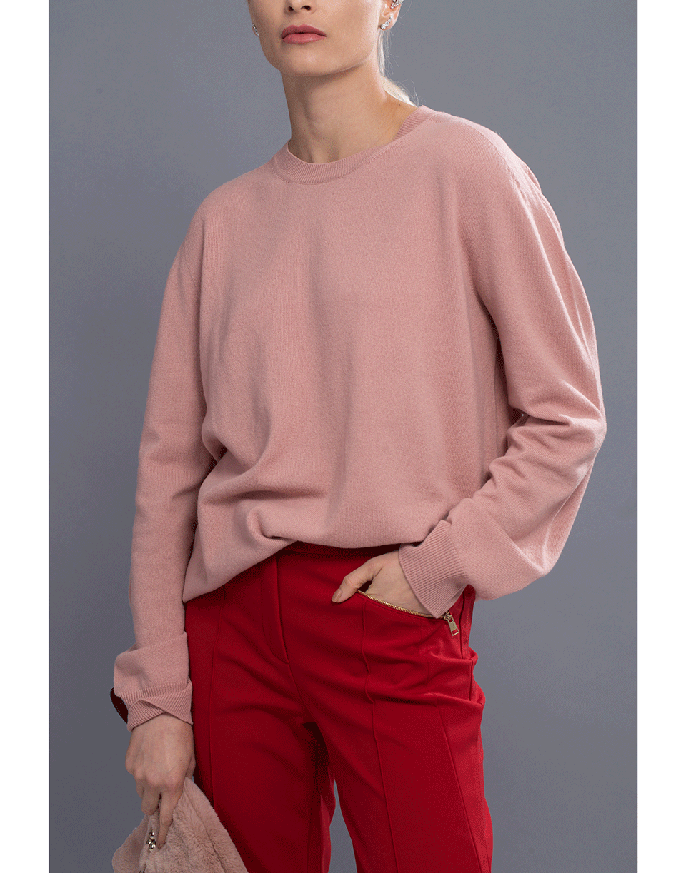 JIL SANDER-Crewneck Sweater-DK PINK