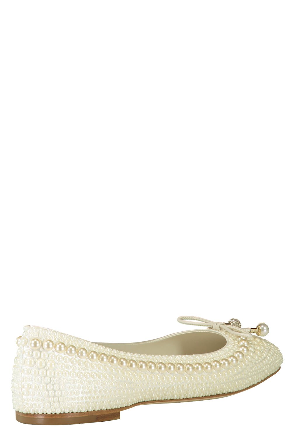JIMMY CHOO-Elme Flat - White Pearl-