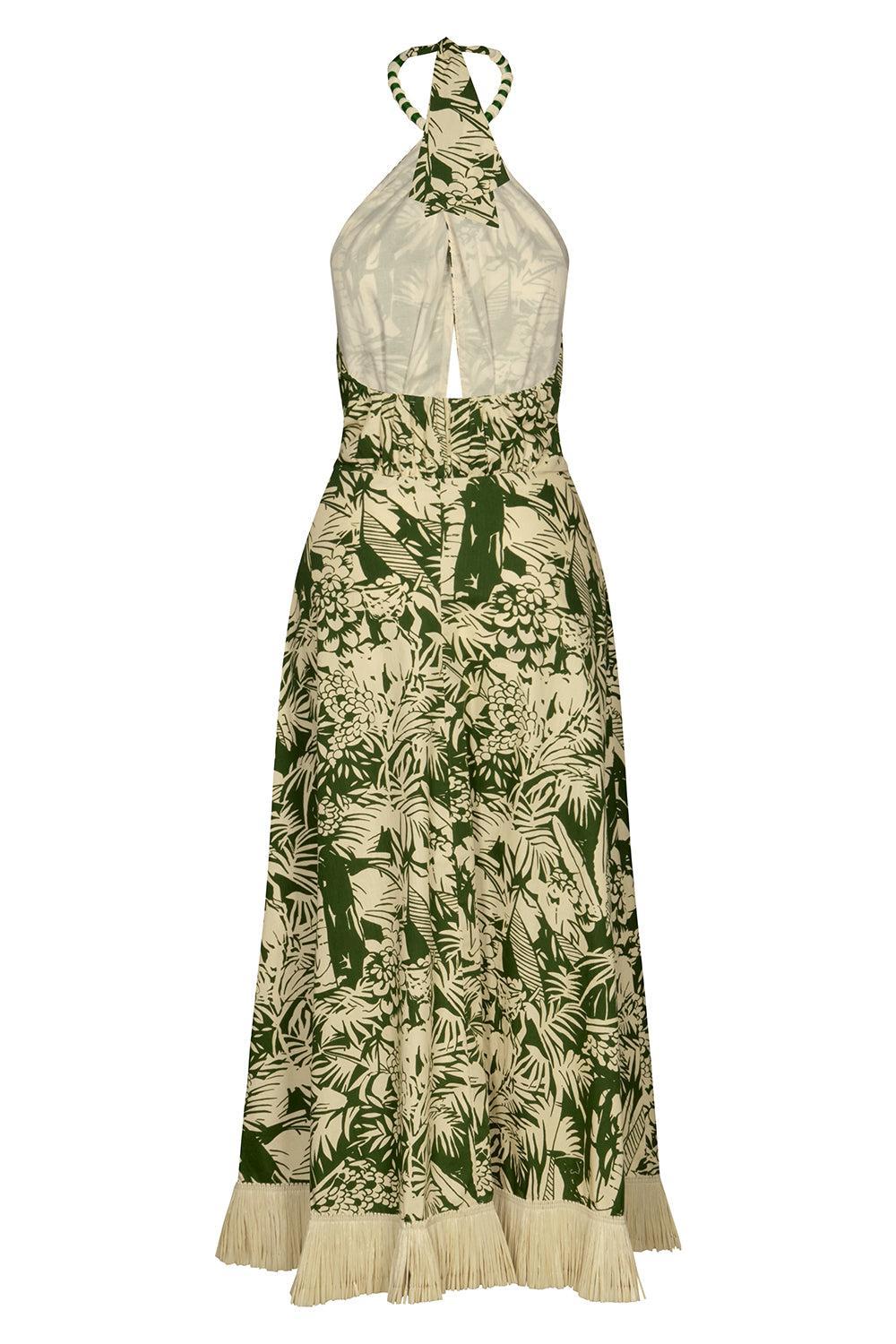 Heritage Midi Dress-EMRLDECR-4-CLOTHINGDRESSCASUAL-JOHANNA ORTIZ