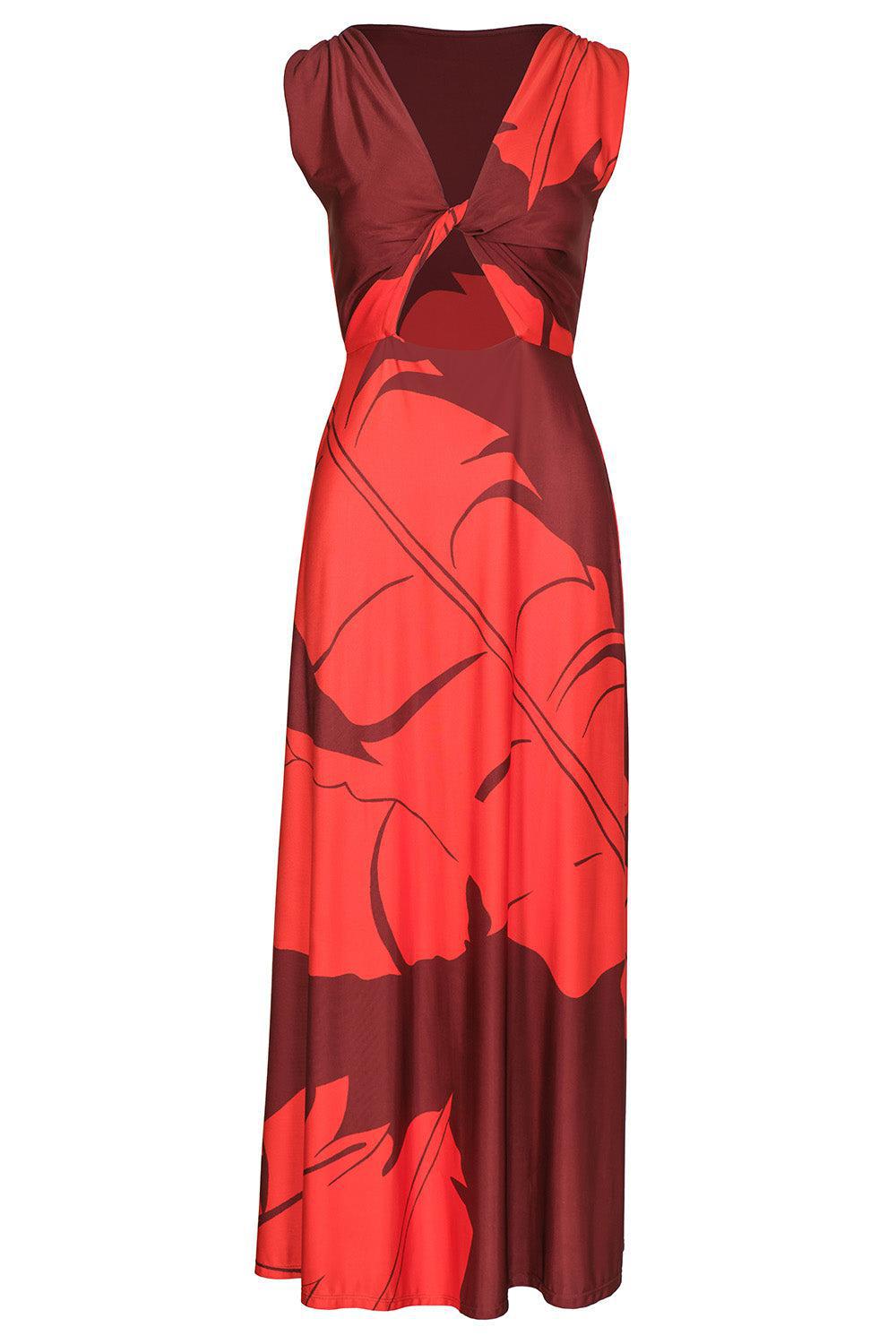 Deep Heart Dress-RED/LOBR-2-CLOTHINGDRESSCASUAL-JOHANNA ORTIZ