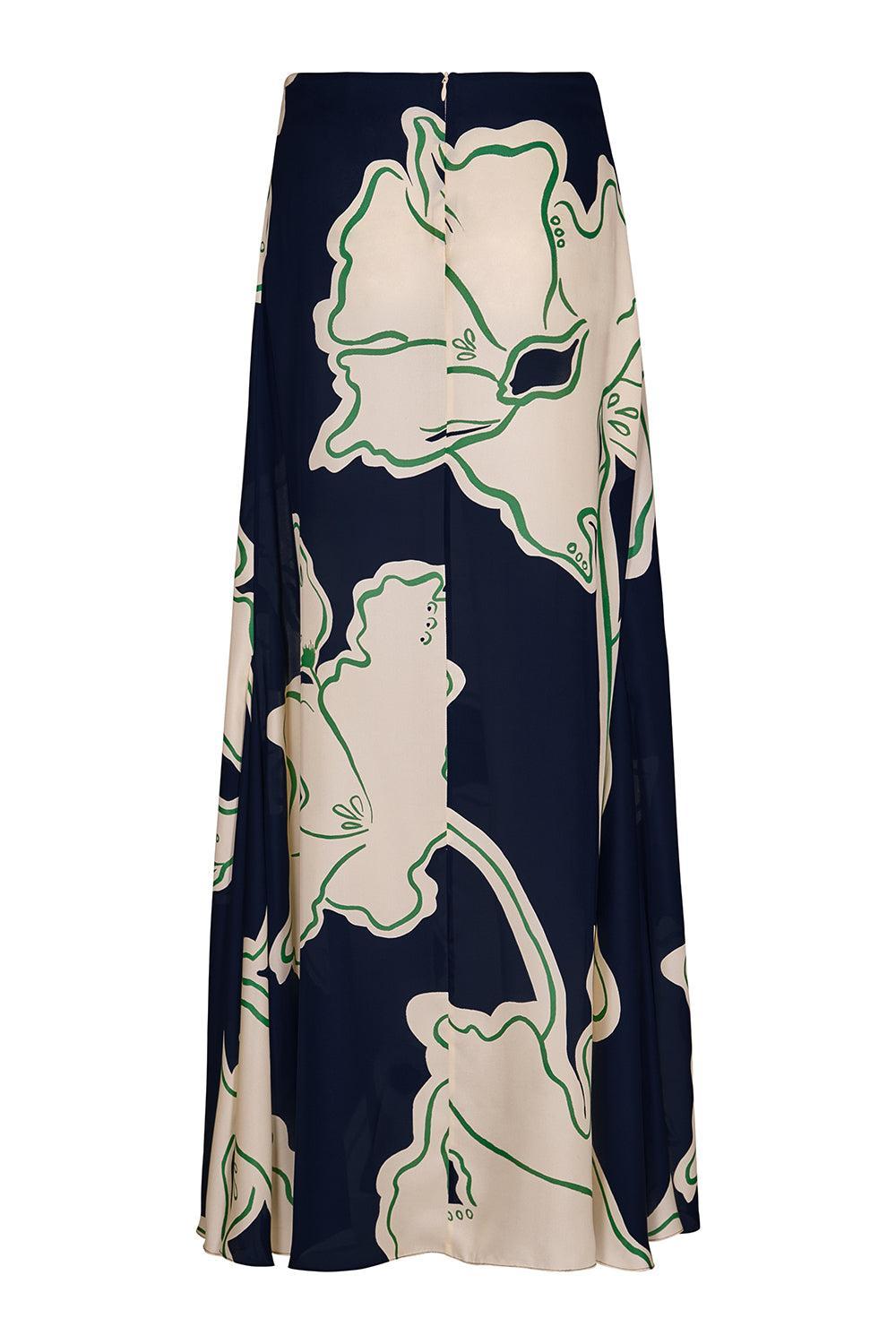 Magia Flamenca Maxi Skirt-ECRU/BLK-2-CLOTHINGSKIRTMAXI-JOHANNA ORTIZ