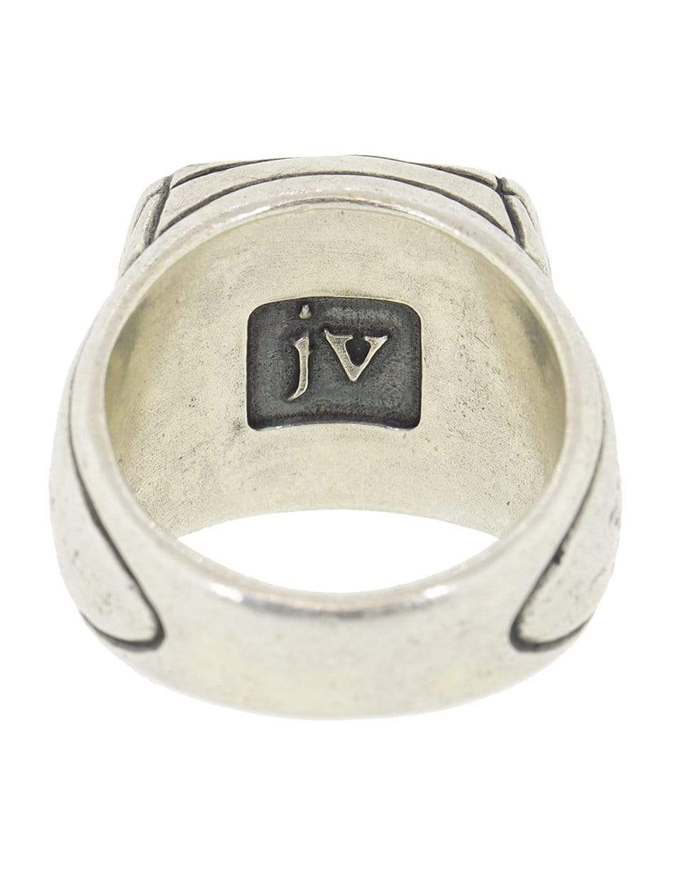 JOHN VARVATOS-Square Lapis Ring-SILVER