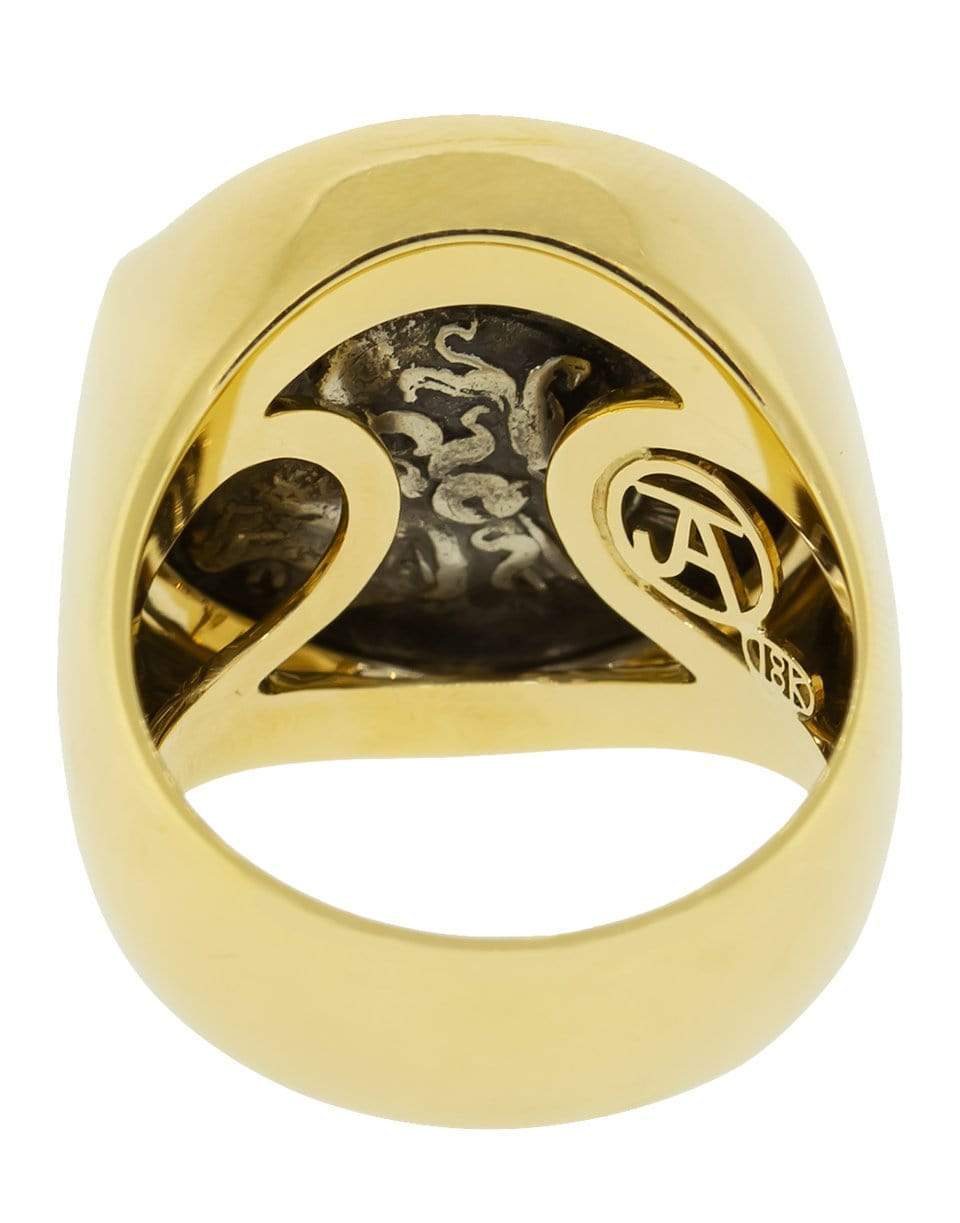 JORGE ADELER-Lion Coin Ring-YELLOW GOLD