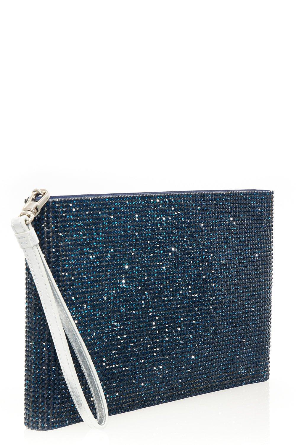 JUDITH LEIBER-Zip Pouch - Midnight Navy-MDNGHTNV