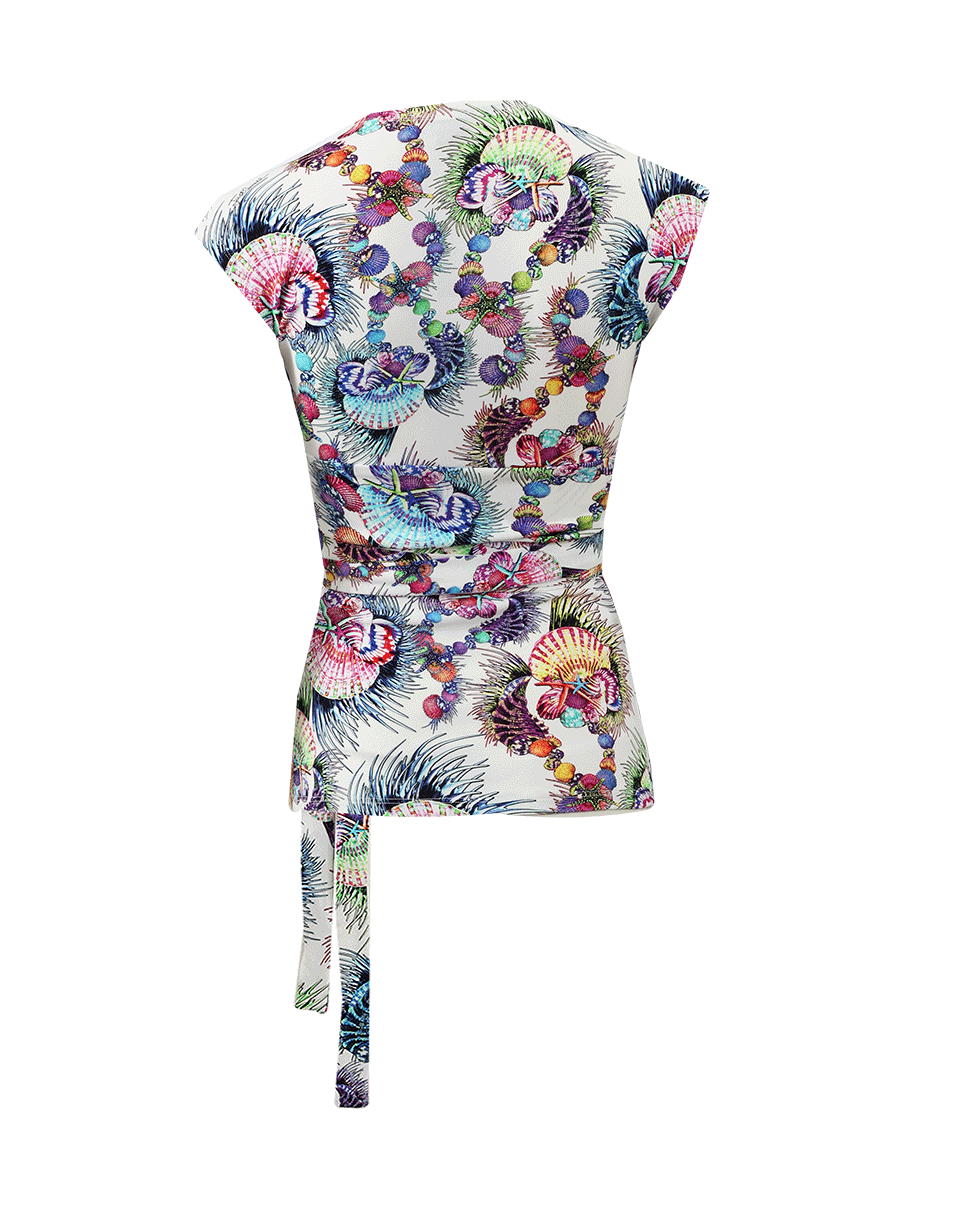 JUST CAVALLI-Cross-Over Sea Print Top-