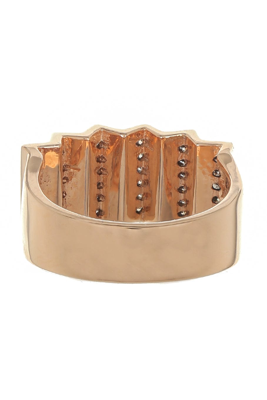 KAVANT & SHARART-Brown Diamond Ridge Ring-ROSE GOLD