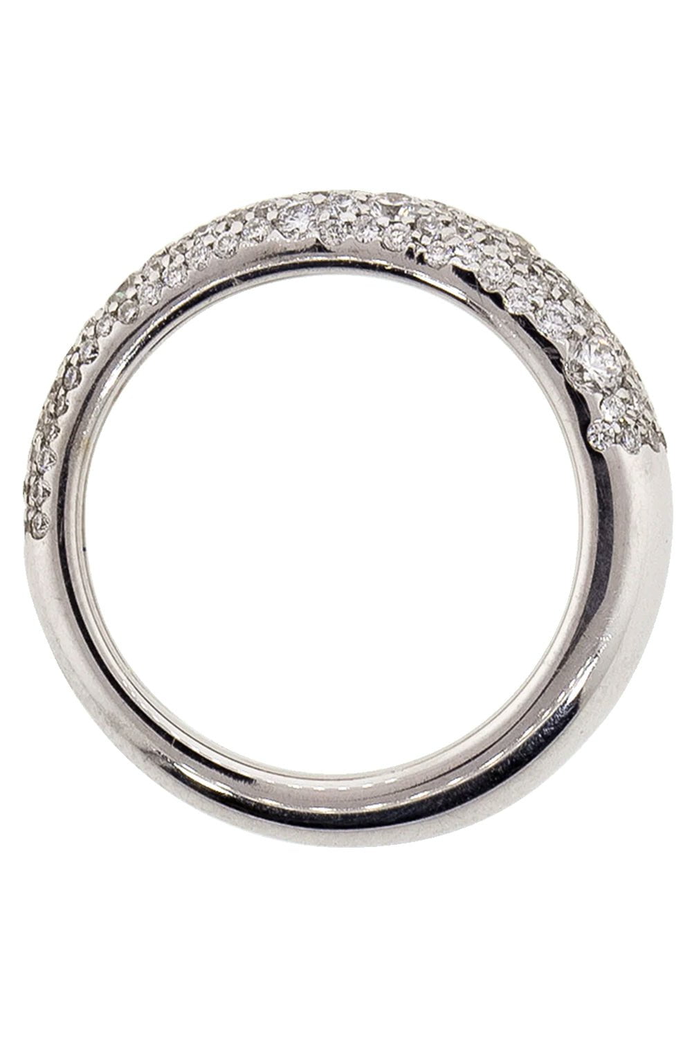 KWIAT-Moonlight 3-Row Ring with Pave Diamonds - White Gold-WHITE GOLD