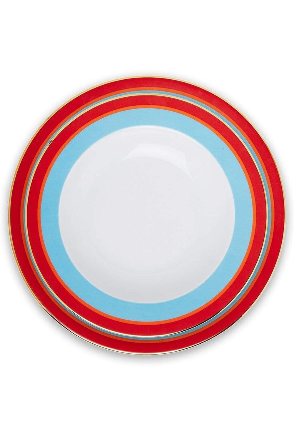 LA DOUBLEJ-Soup and Dinner Plates Set Of 2 - Rainbow Azzurro-AZZURRO