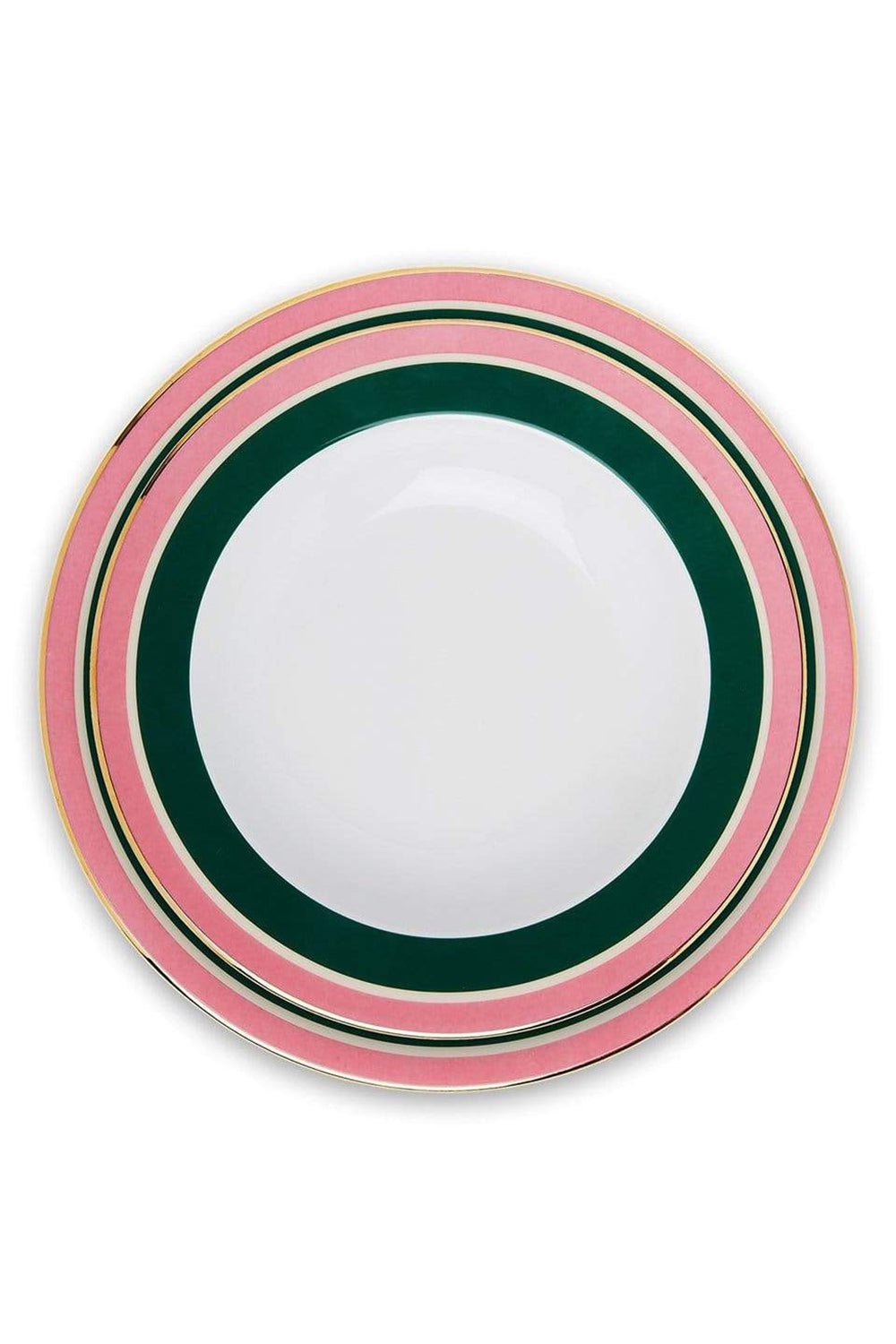 Soup and Dinner Plates Set Of 2 - Rainbow Verde ACCESSORIEHOME LA DOUBLEJ   