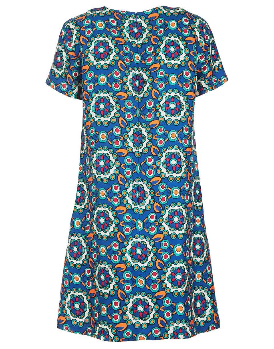 LA DOUBLEJ-Mini Swing Dress - Kaleidoscope Bluette-