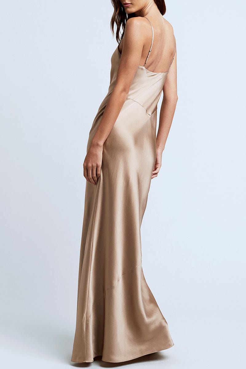 L'AGENCE-Serita Maxi V Neck Dress-