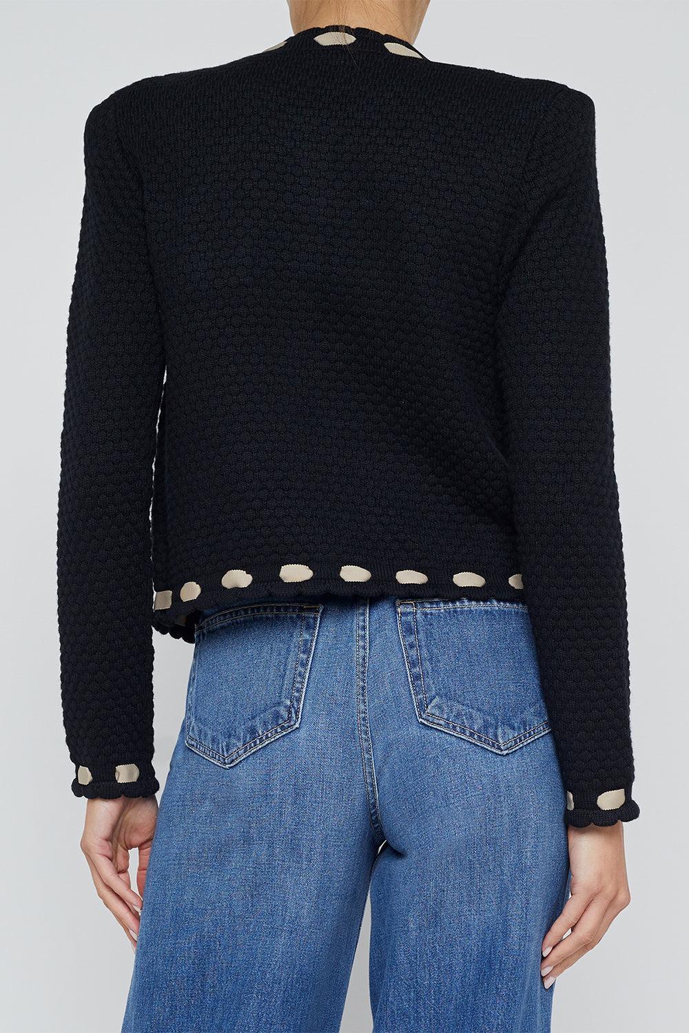 Astor Cardigan - Black Cappucino-BK/CAPPU-XS-CLOTHINGTOPCARDIGAN-L'AGENCE