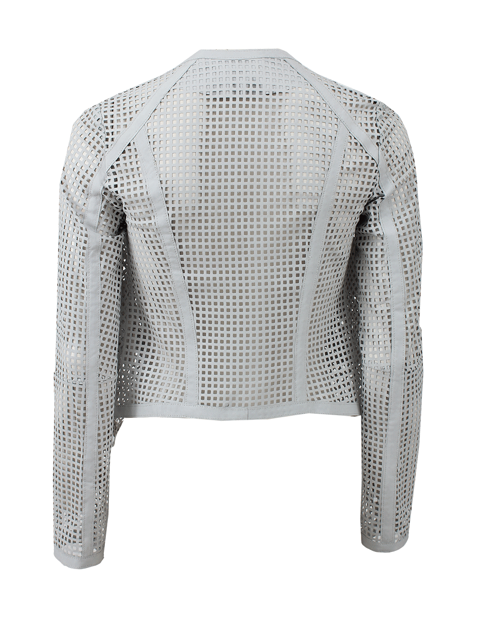 LAMARQUE-Skye Perforated Cascade Leather Jacket-