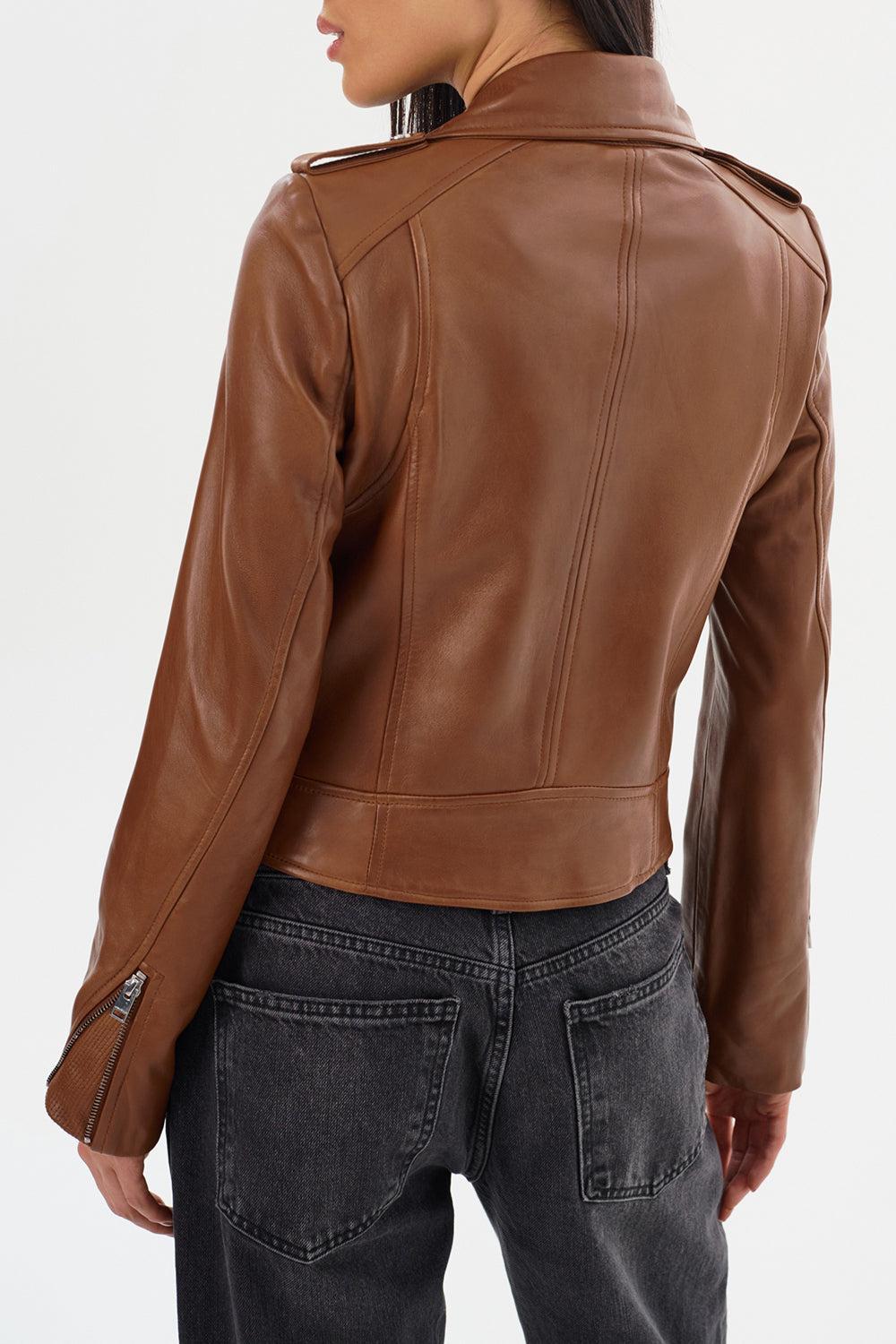 Donna Leather Jacket-LUGGAGE-XS-CLOTHINGJACKETLEATHER-LAMARQUE