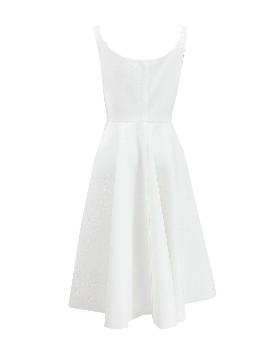 LANVIN-Sleeveless Scoop Neck White Dress-WHITE