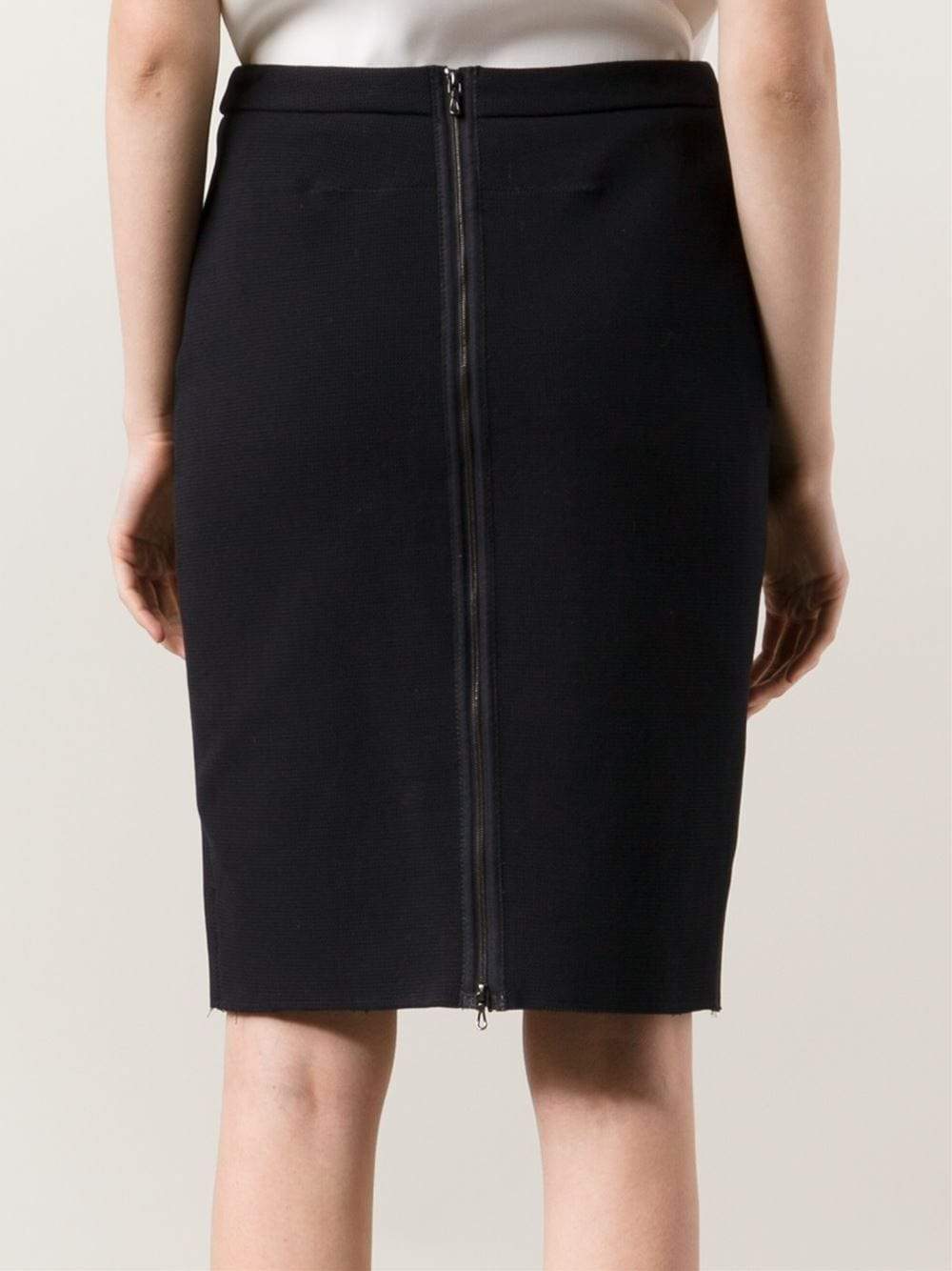 LANVIN-Back Zip Pencil Skirt-