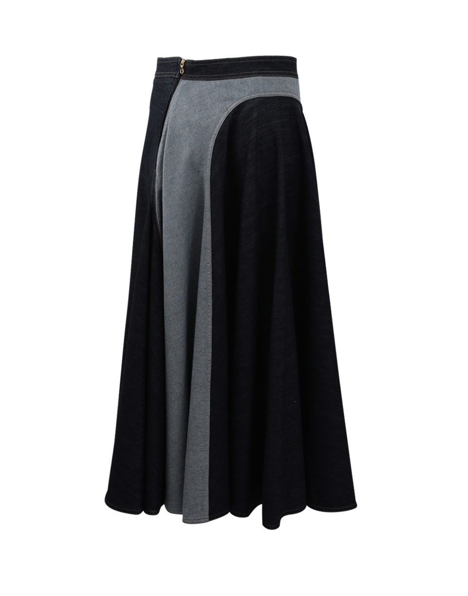 LANVIN-Bi Color Midi Skirt-