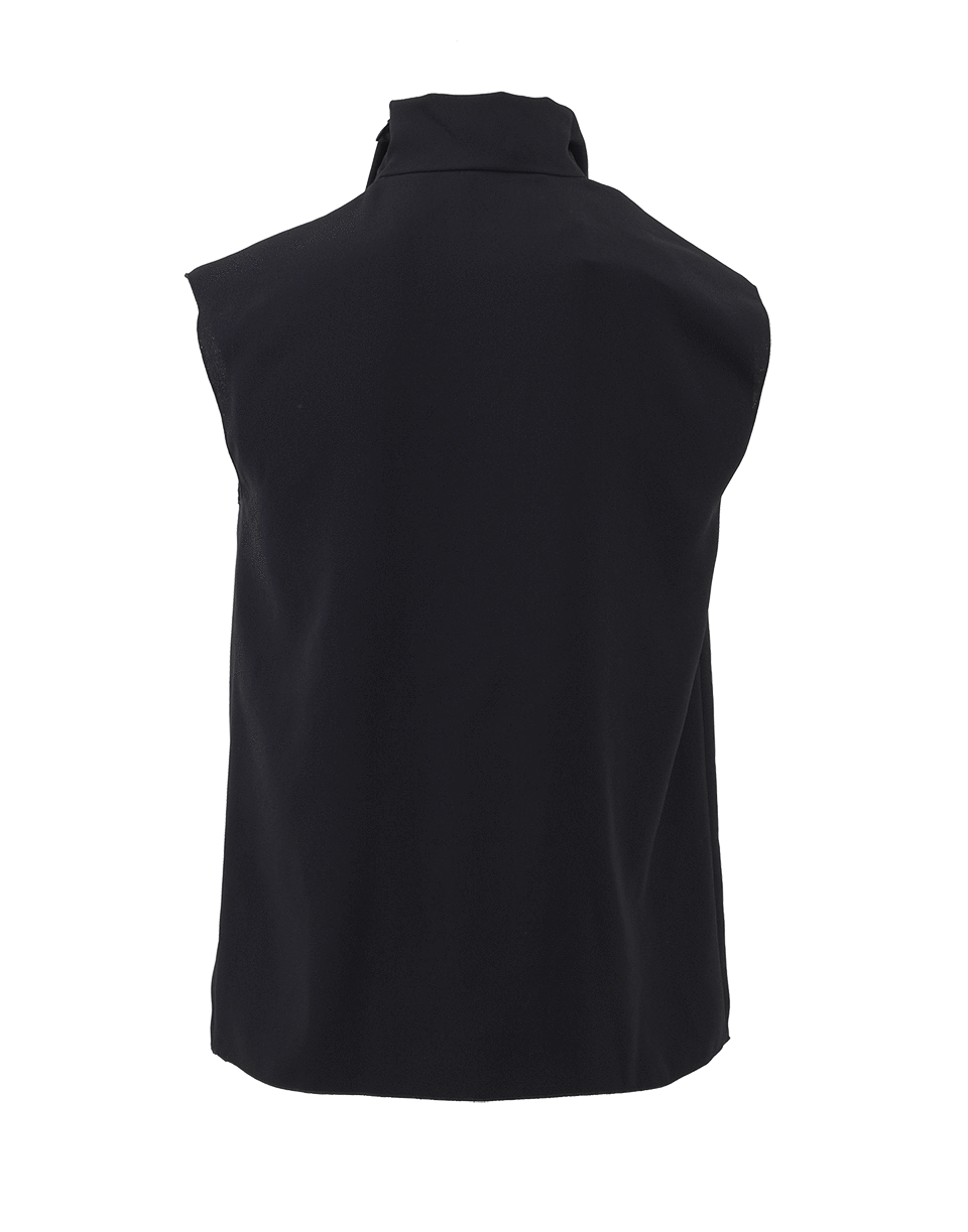 LANVIN-High Neck Top With Pin-