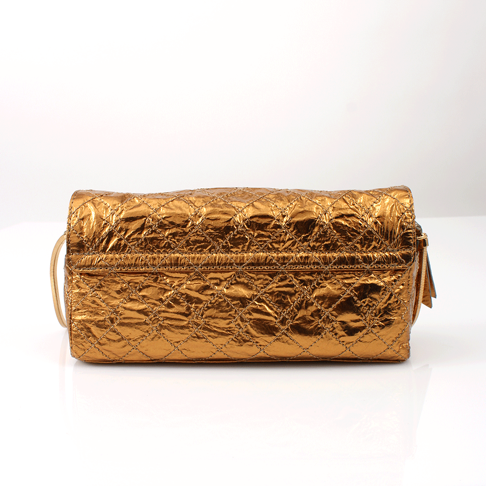 LANVIN-Quilted Pouch Clutch-BRONZE