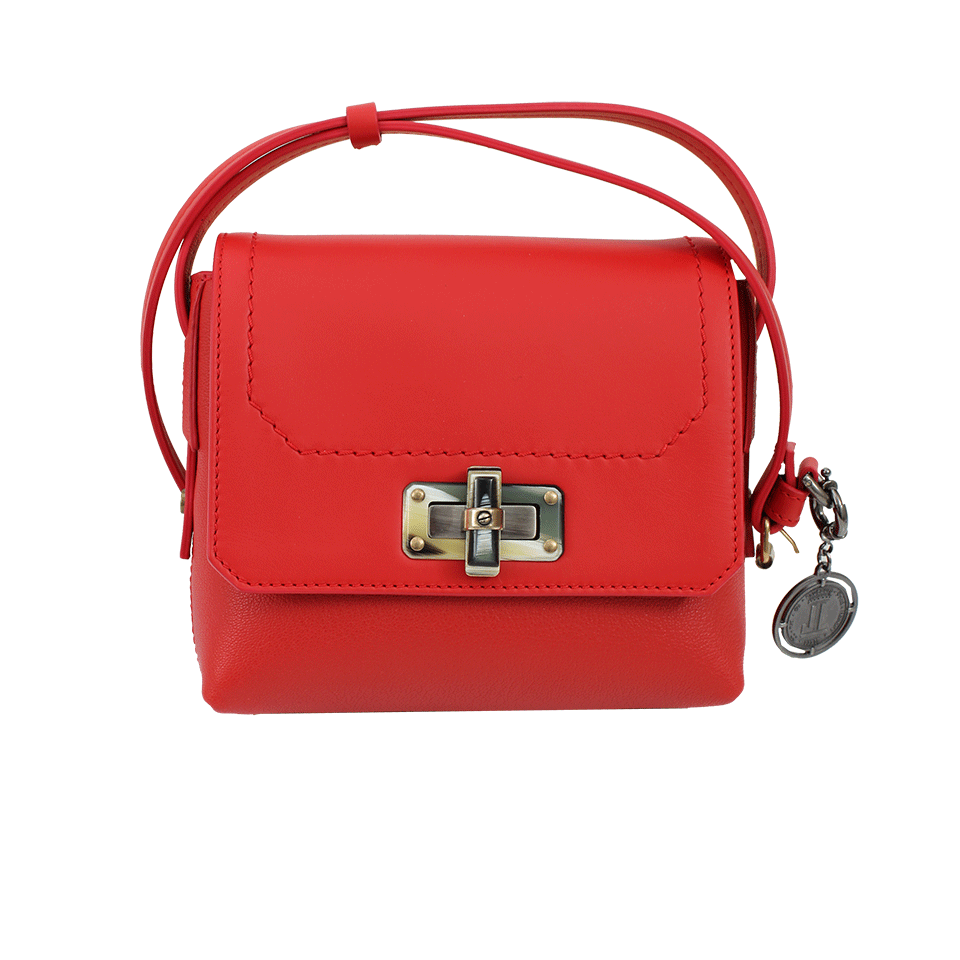 LANVIN-Mini Happy Raw Edgy Bag-POPPY