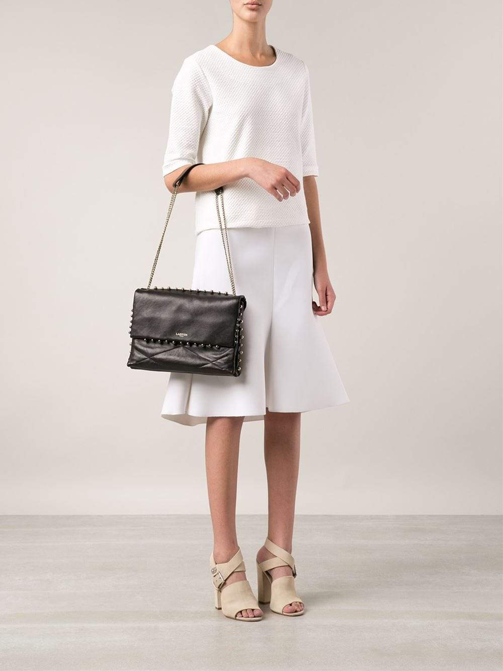 LANVIN-Sugar Medium Chain Bag-BLACK