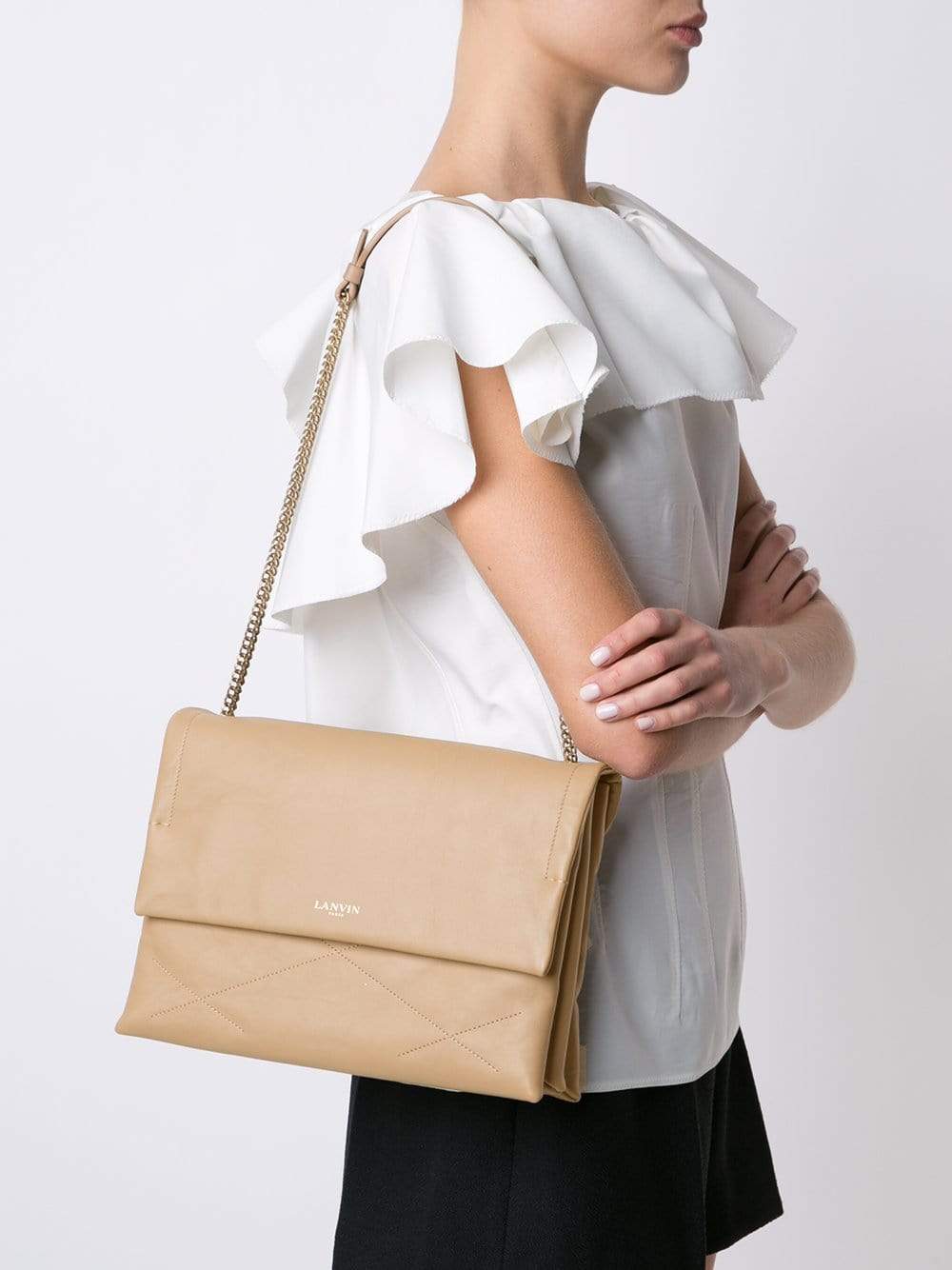 LANVIN-Medium Chain Sugar Bag-SAND