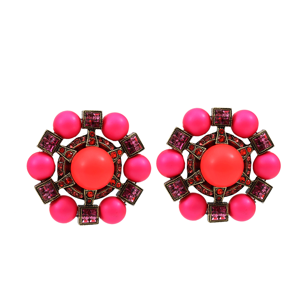 LANVIN-Bahia Clip Earrings-PINK
