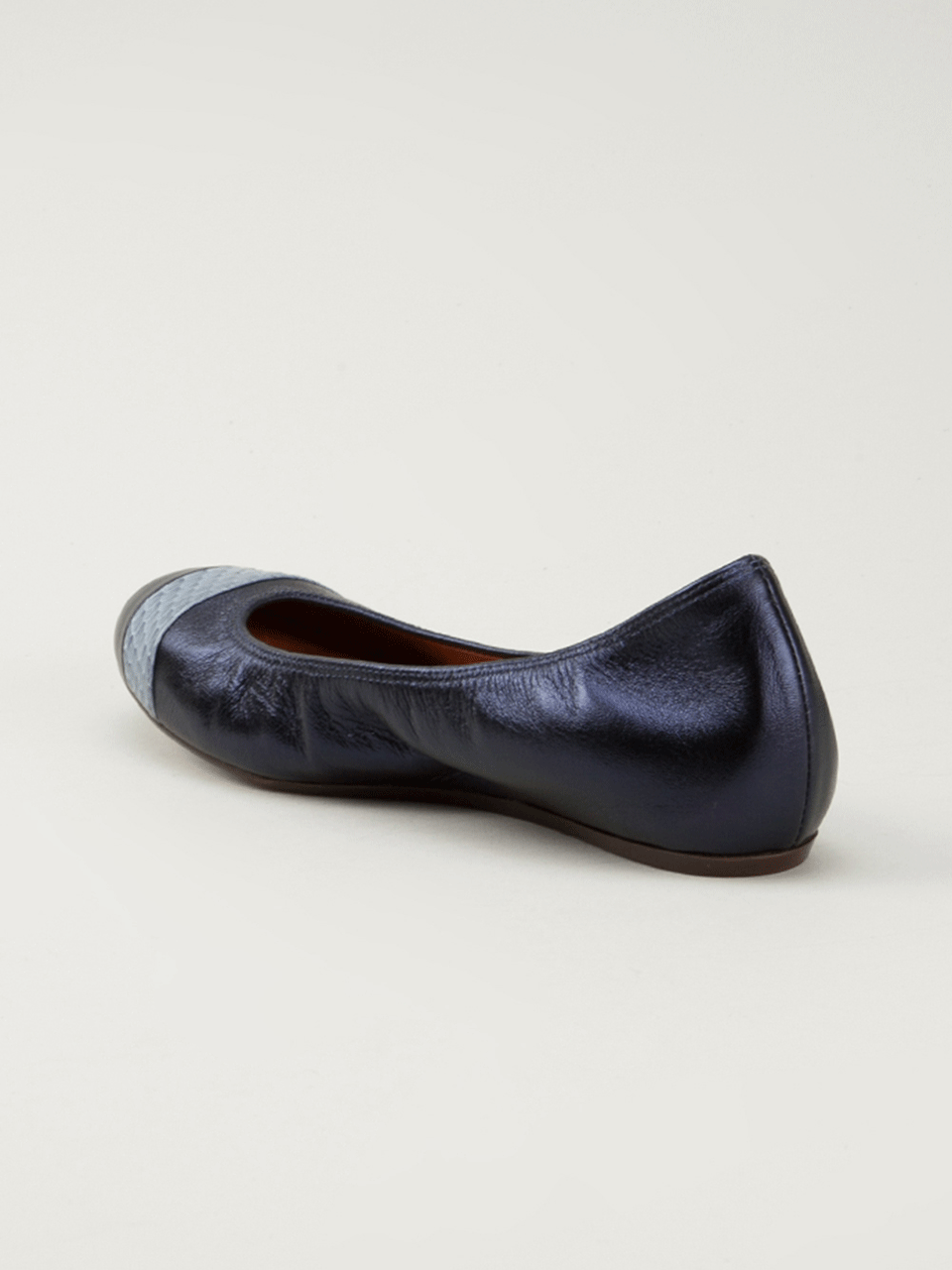 LANVIN-Layered Captoe Ballet Flat-