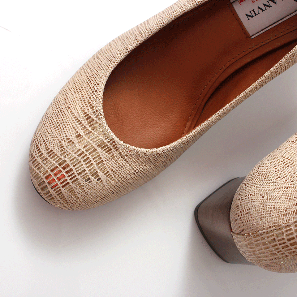 LANVIN-Square Heel Ballerina-