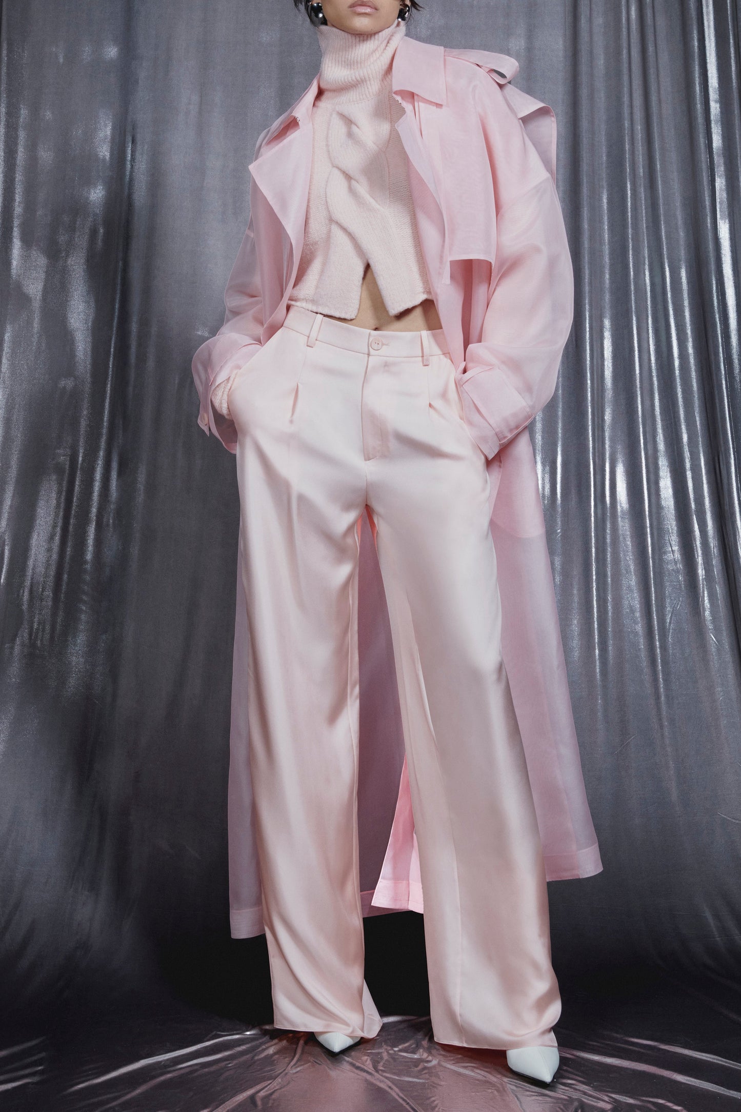 LAPOINTE-Double Breasted Trench Coat-