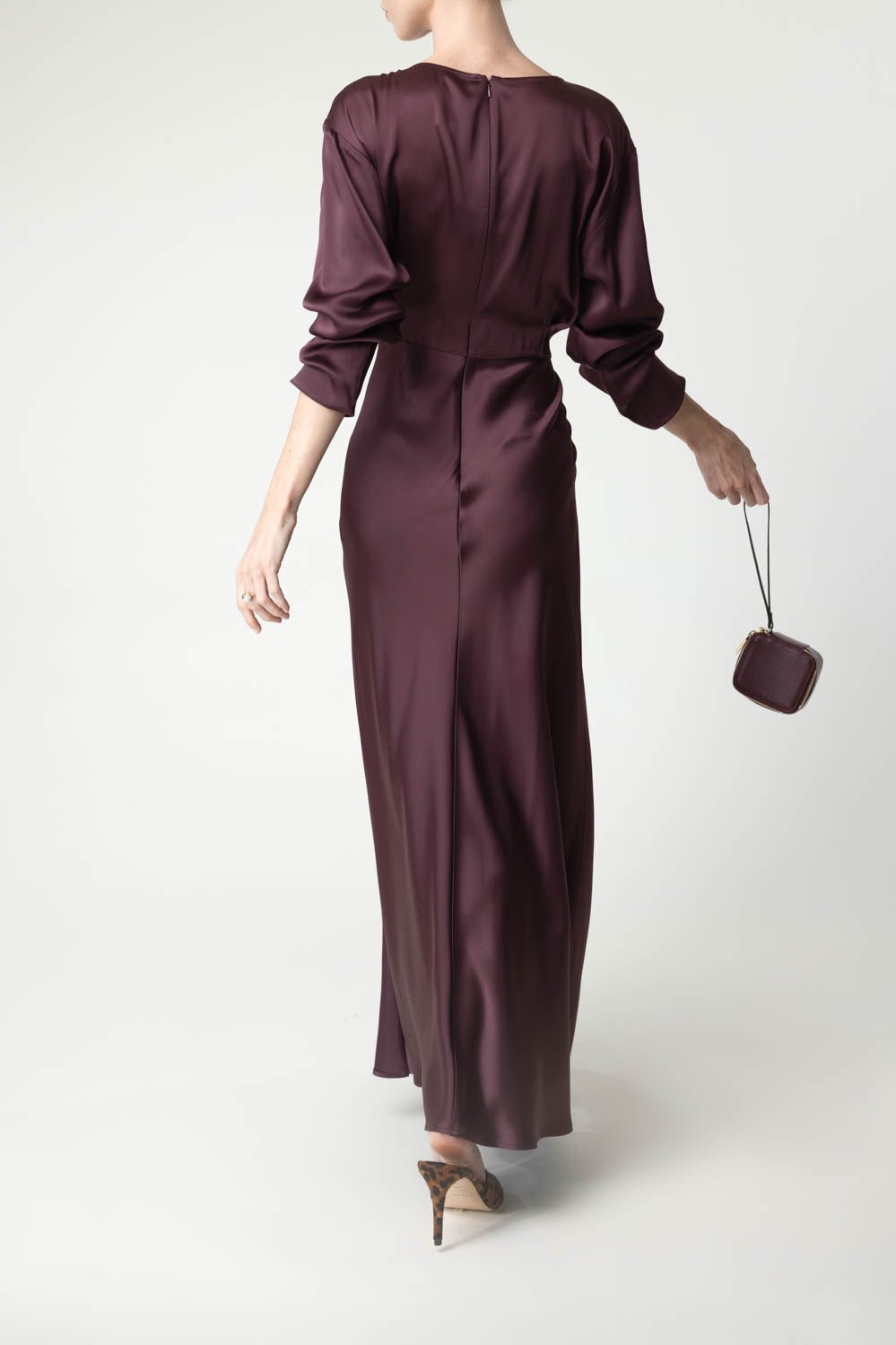 LAPOINTE-V Neck Long Dress-