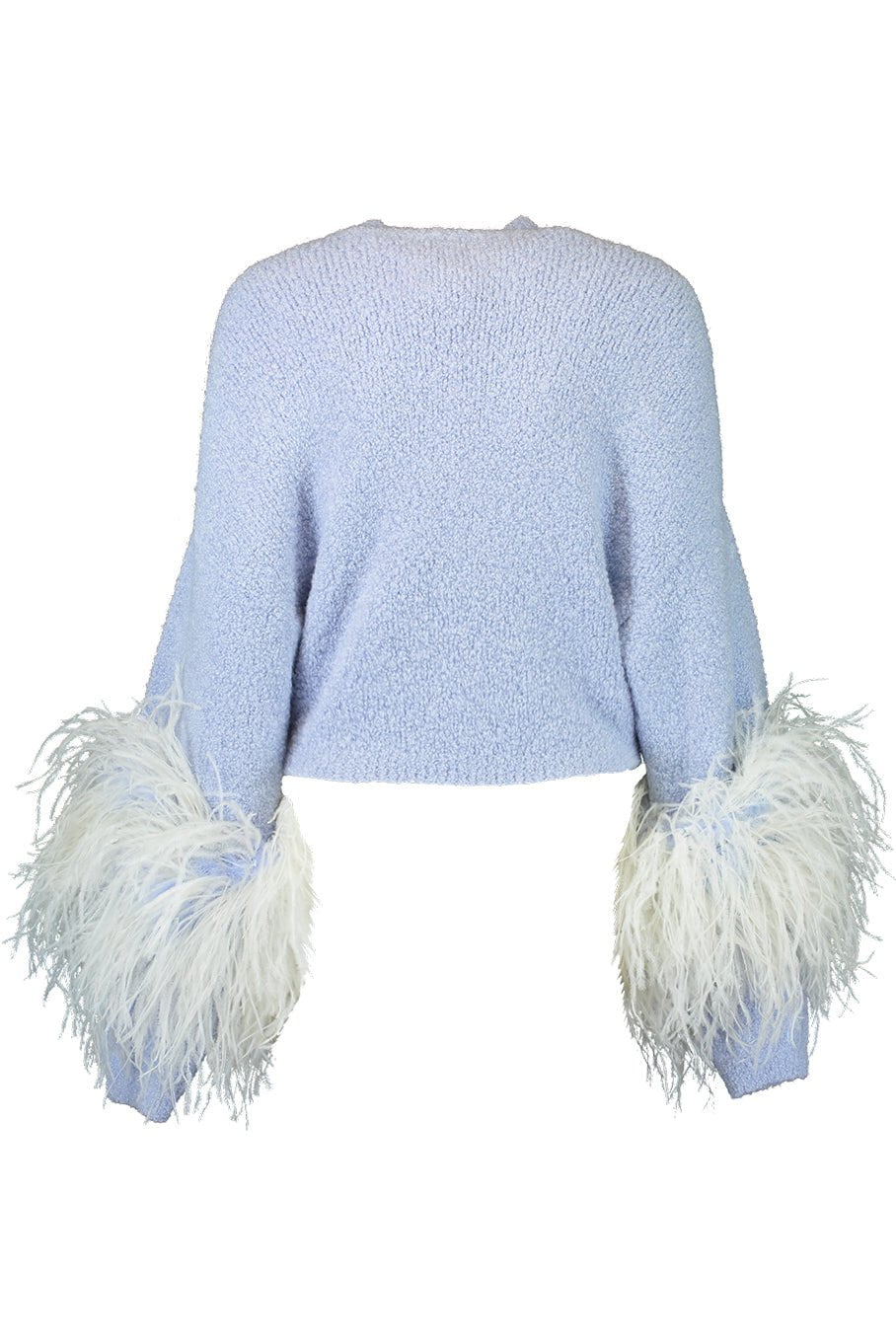 LAPOINTE-Ostrich Feather Sweater-