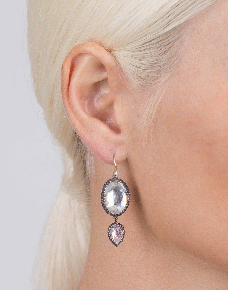 LARKSPUR & HAWK-Sadie Oval And Pear Drop Earrings-SILVER