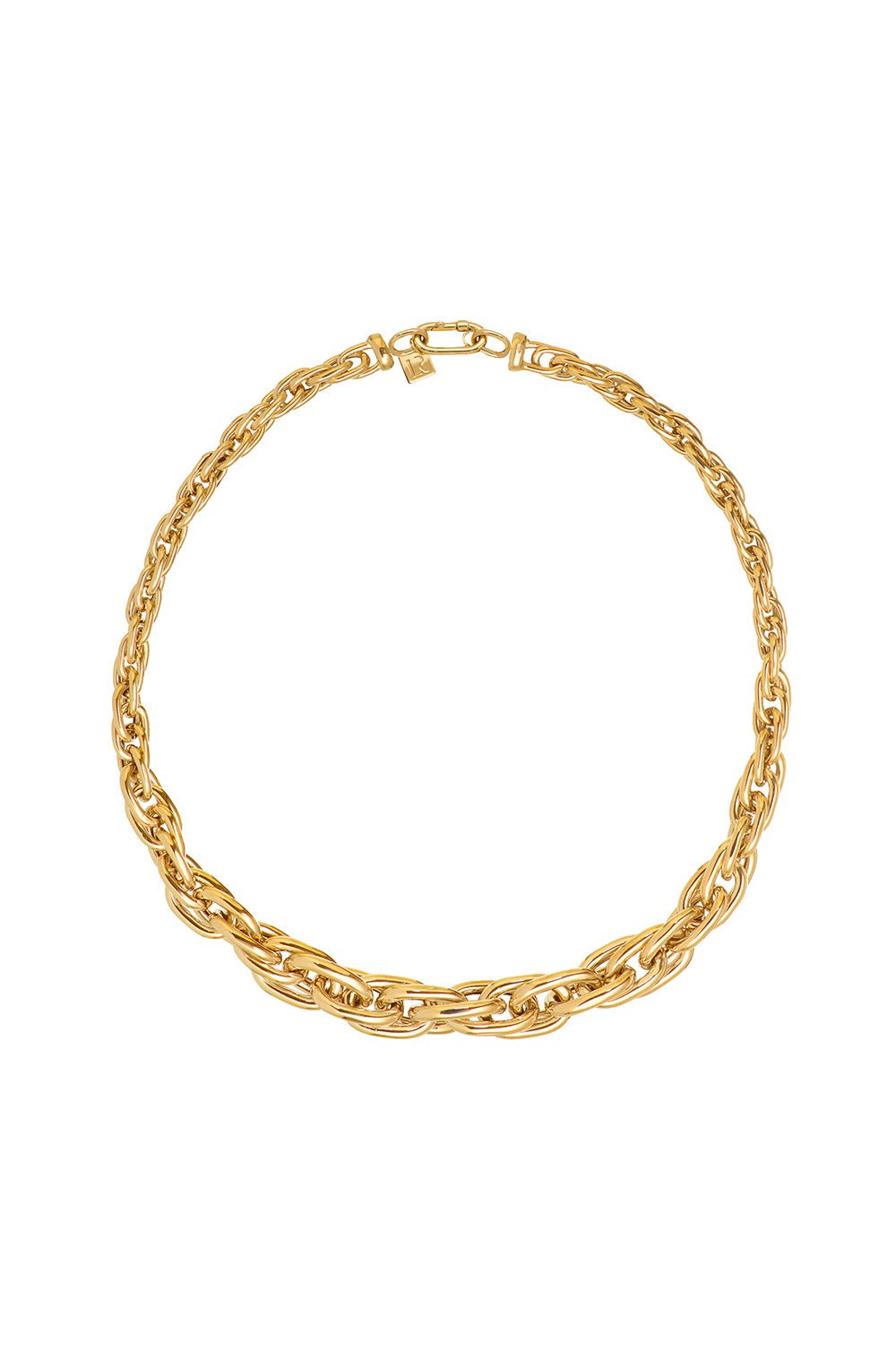 Lauren Rubinski 14K yellow and white gold small chain necklace