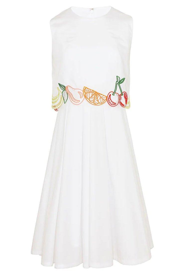 Fruit Embroidered Dress | LELA ROSE Marissa Collections Fruit Embroidered Dress | LELA ROSE Marissa Collections