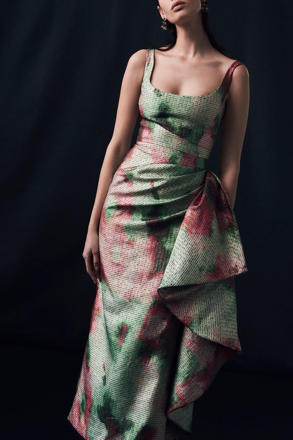 Scoop Neck Florence Sheath Dress-MULTI-6-CLOTHINGDRESSCOCKTAIL-LELA ROSE