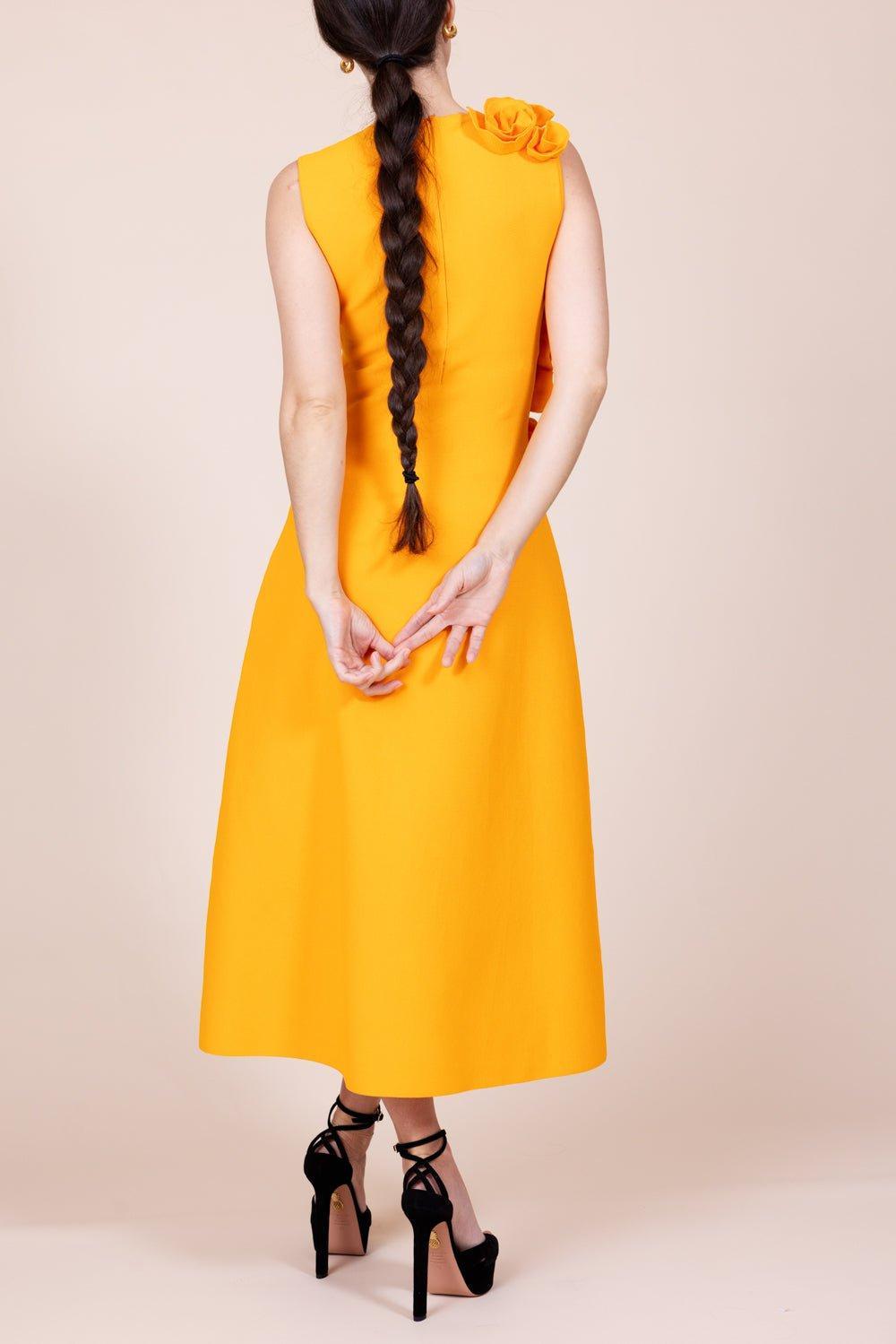 LELA ROSE-Ruffle Midi Dress-