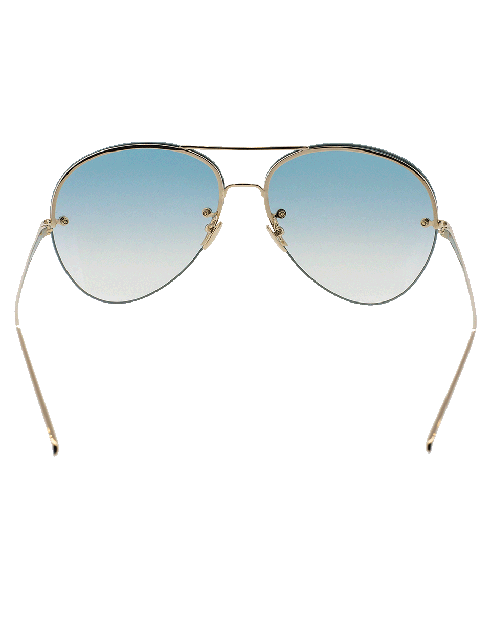 LINDA FARROW-Translucent Aviators-TURQUOIS