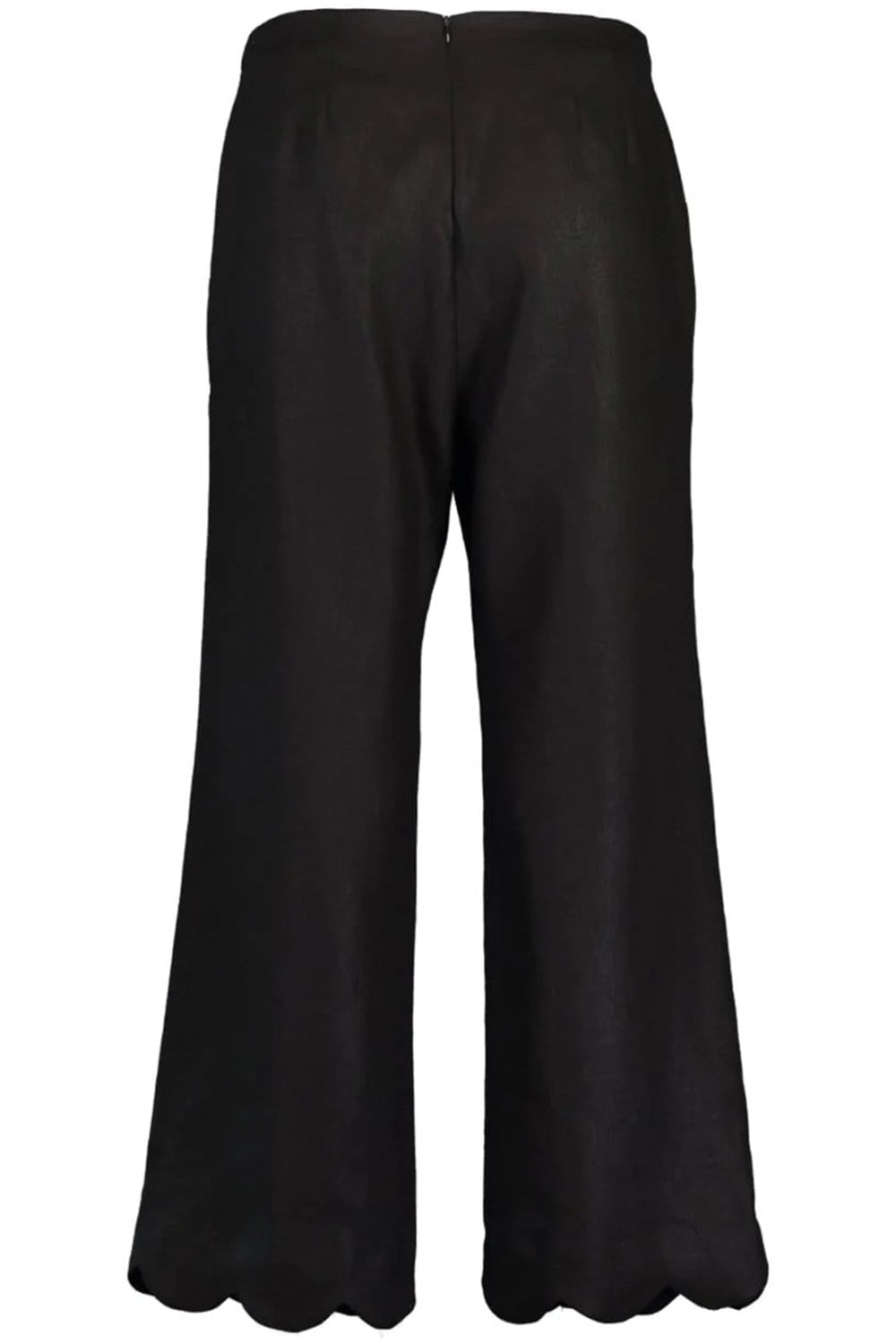 LISA MARIE FERNANDEZ-Scallop Black Linen Pant-