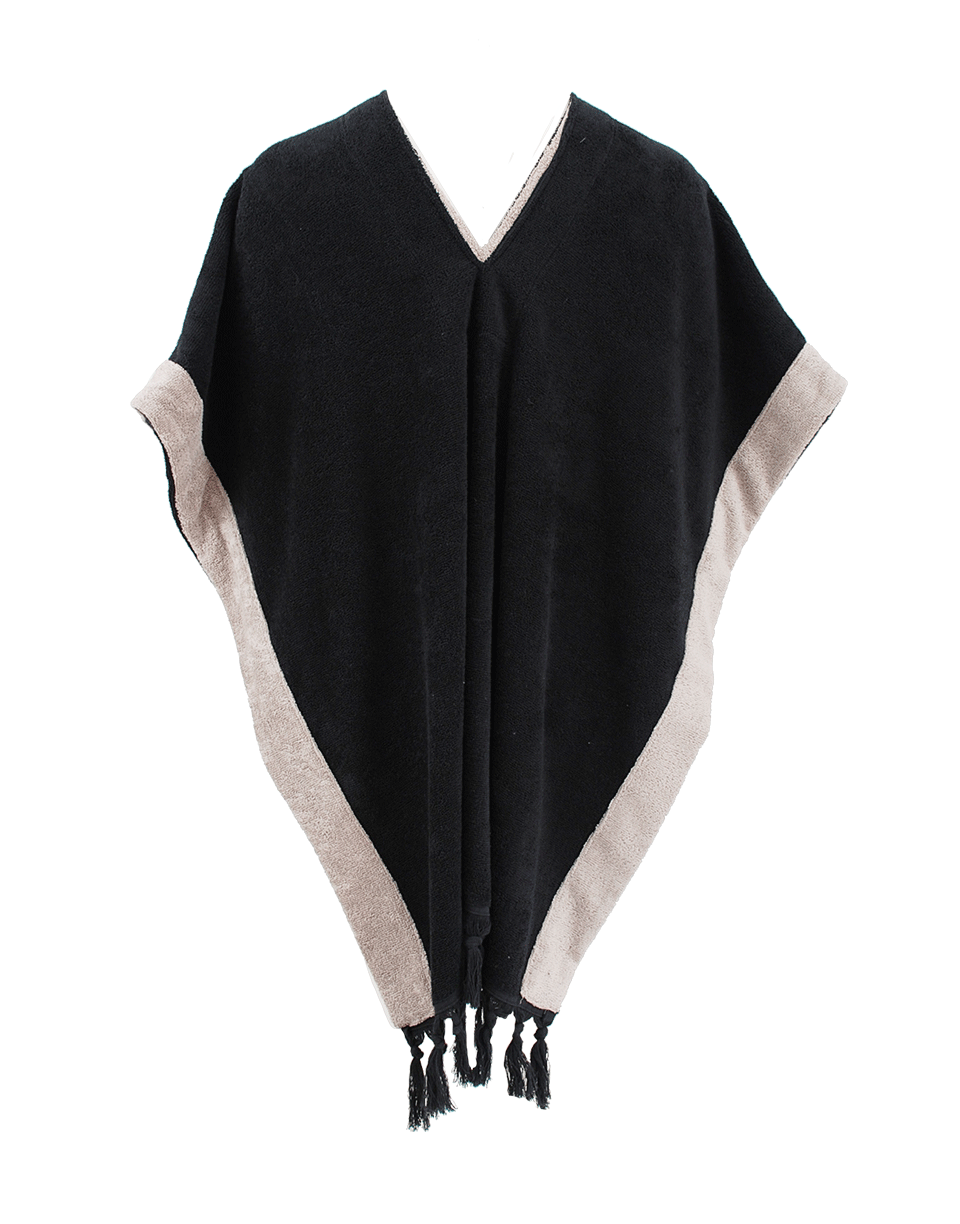 LISA MARIE FERNANDEZ-Short Sleeve Beach Poncho-BLACK