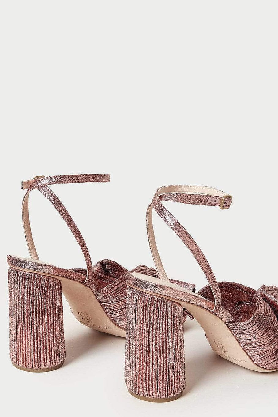 LOEFFLER RANDALL-Camellia Mule With Ankle Strap - Rose-
