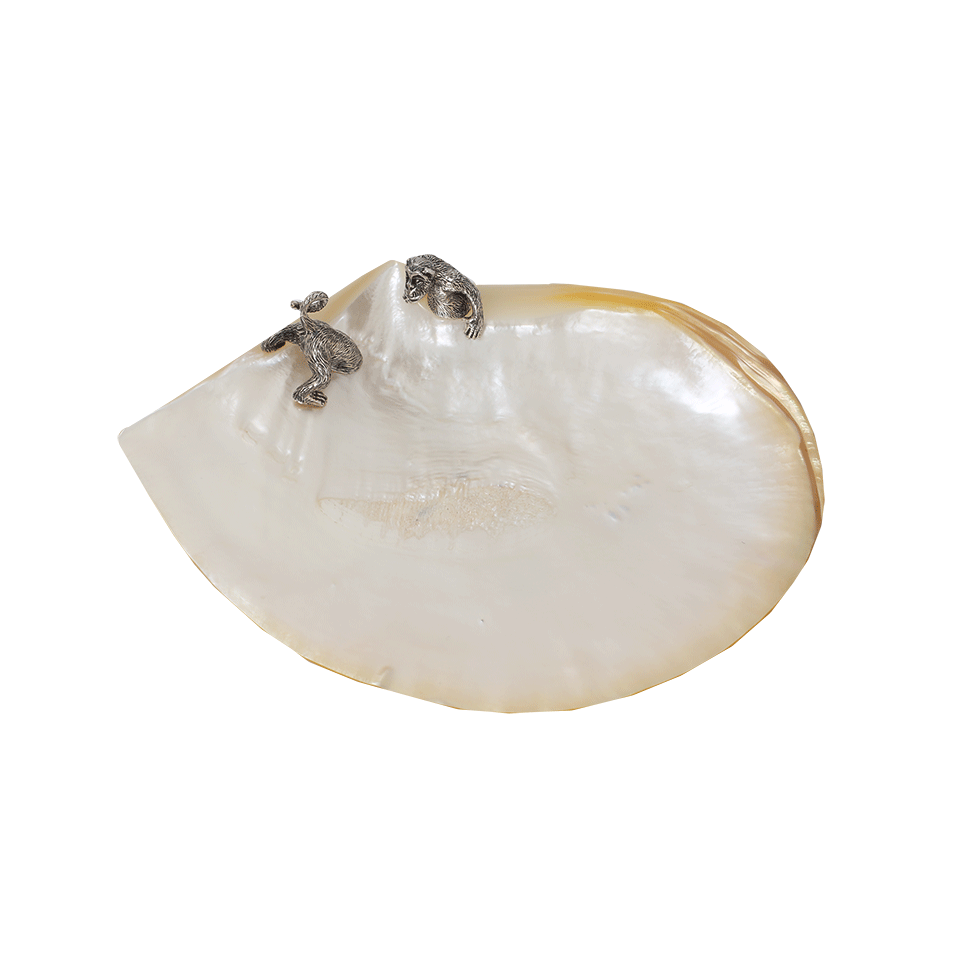 LOTUS ARTS de VIVRE-Mother Of Pearl Shell Monkey Bowl-MOP