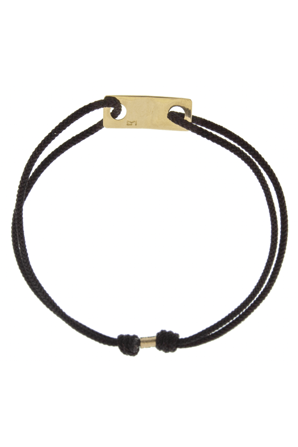 LUIS MORAIS-Small ID Plate Link Cord Bracelet-
