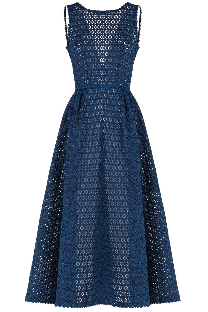 Sleeveless Eyelet Midi Dress | LUISA BECCARIA Marissa Collections Sleeveless Eyelet Midi Dress | LUISA BECCARIA Marissa Collections